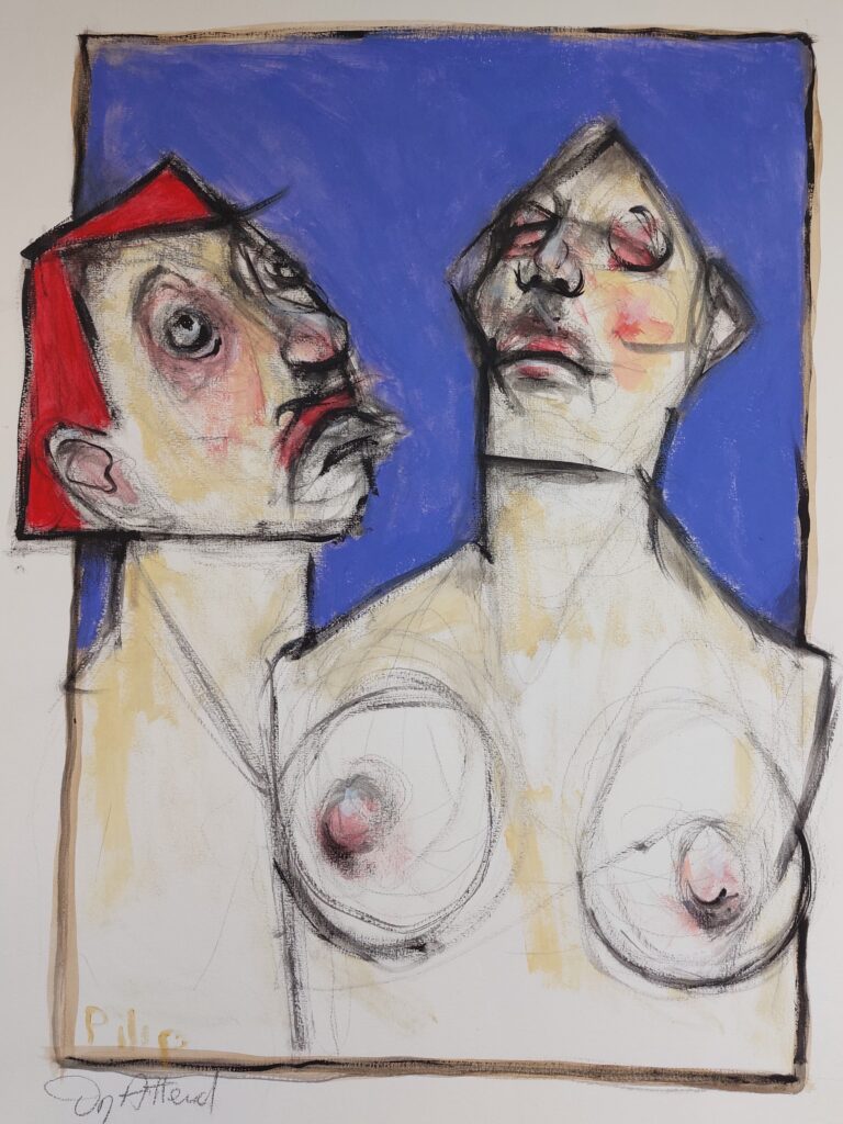 Dessin BD acrylique sur papier